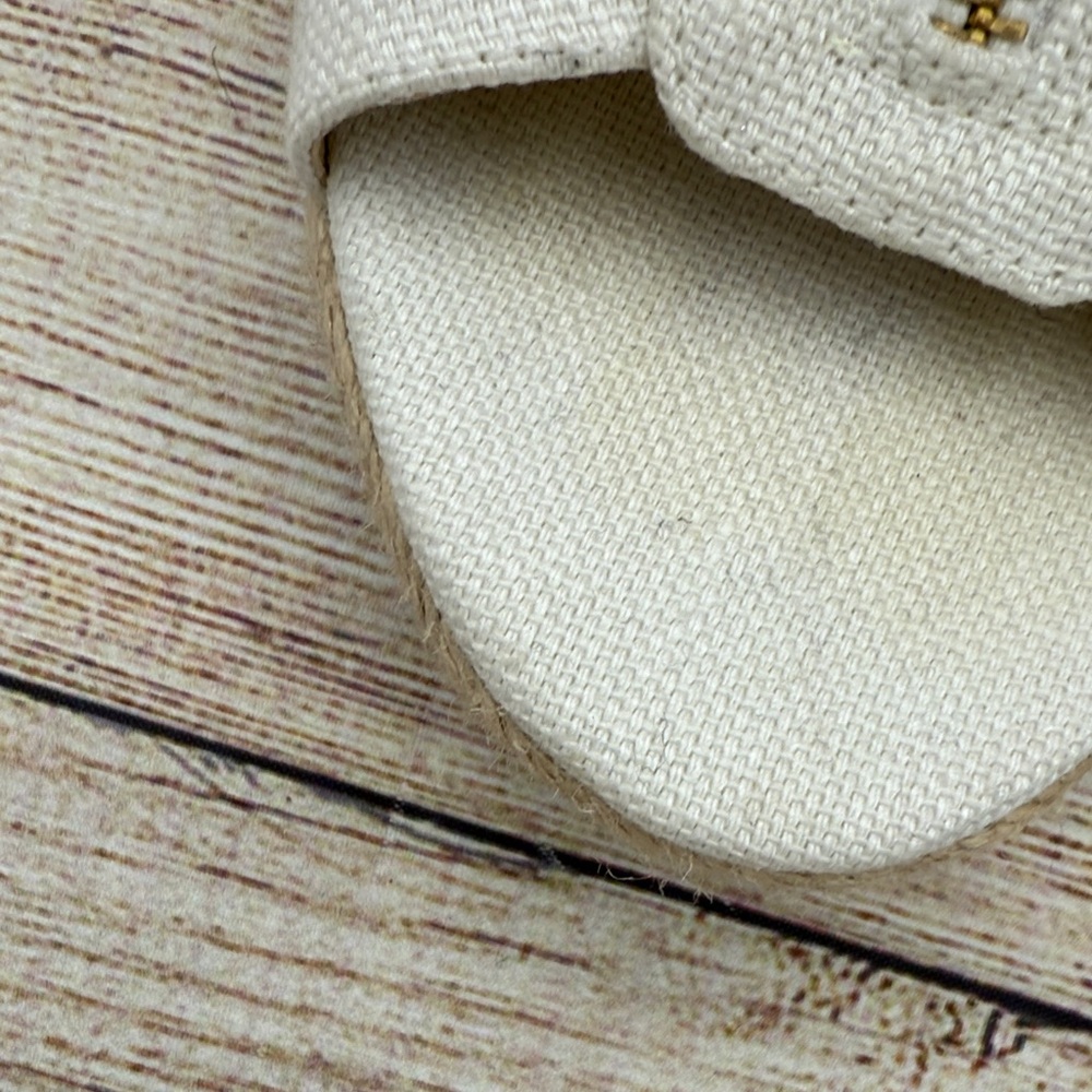 Michael Kors Cream Wedges with Gold Zipper - Picture 2 of 8